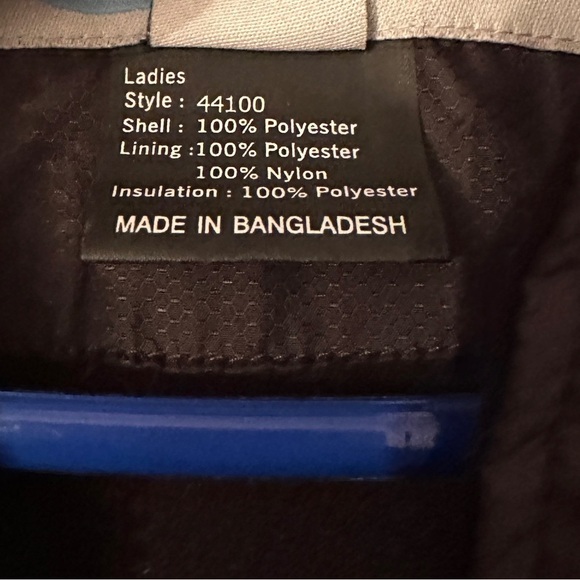 Obermeyer Quilted Jacket Zip Front Fleece Lined Black Women's Size 8 - Picture 4 of 4